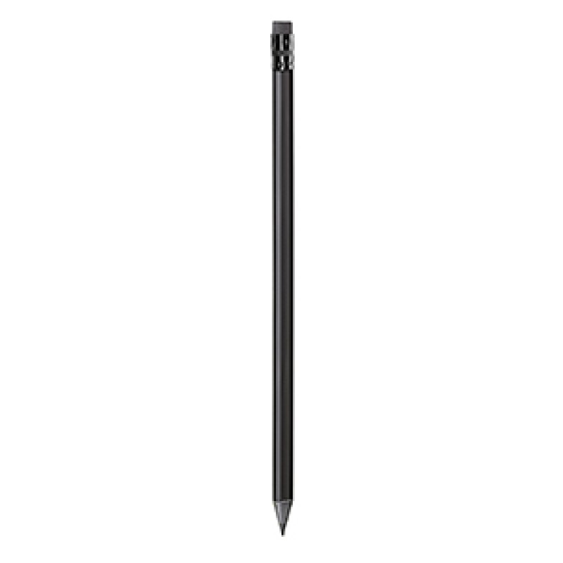Matite legno nero con gomma FANNY BLACK
