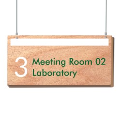 segnaletica in legno da muro, da soffitto e a bandiera Wood Sign Module 210x300 mm HxB