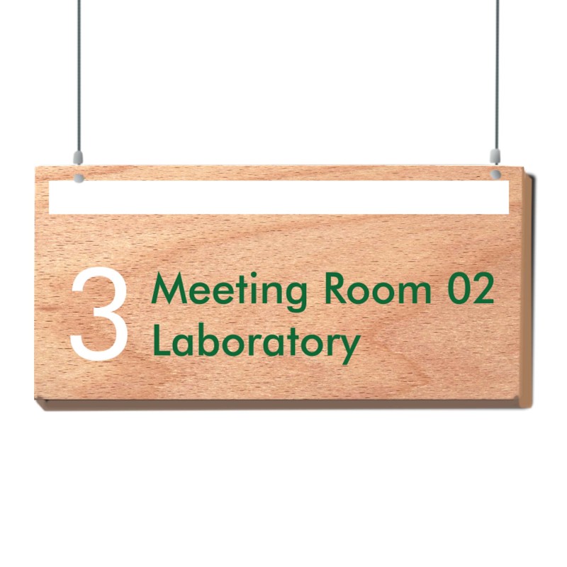 segnaletica in legno da muro, da soffitto e a bandiera Wood Sign Module 210x300 mm HxB