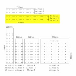 bacheca informativa per materiale pubblicitario magic board 170x1360 mm HxB bacheca informativa per materiale pubblicitario magic board 170x1360 mm HxB