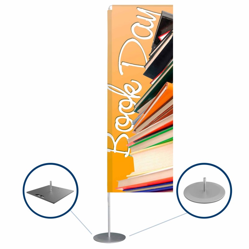 asta per bandiera squadrata personalizzata Asta per flexflag square 3450mm
