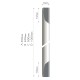 astina modulare fly style asta cromo 300mm
