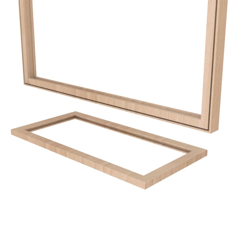 cornice bifacciale per banner in tessuto Frame Wood Floor - cornice + base cornice bifacciale per banner in tessuto Frame Wood Floor - cornice + base