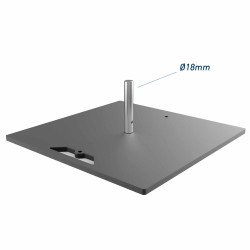 base piatta, 360x360 mm, Ø 18 mm base quadrata per flexflag square base piatta, 360x360 mm, Ø 18 mm base quadrata per flexflag square