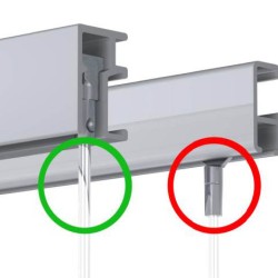 cavo per sospensione a soffitto cavo trasparente 2500mm, Ø2mm cavo per sospensione a soffitto cavo trasparente 2500mm, Ø2mm