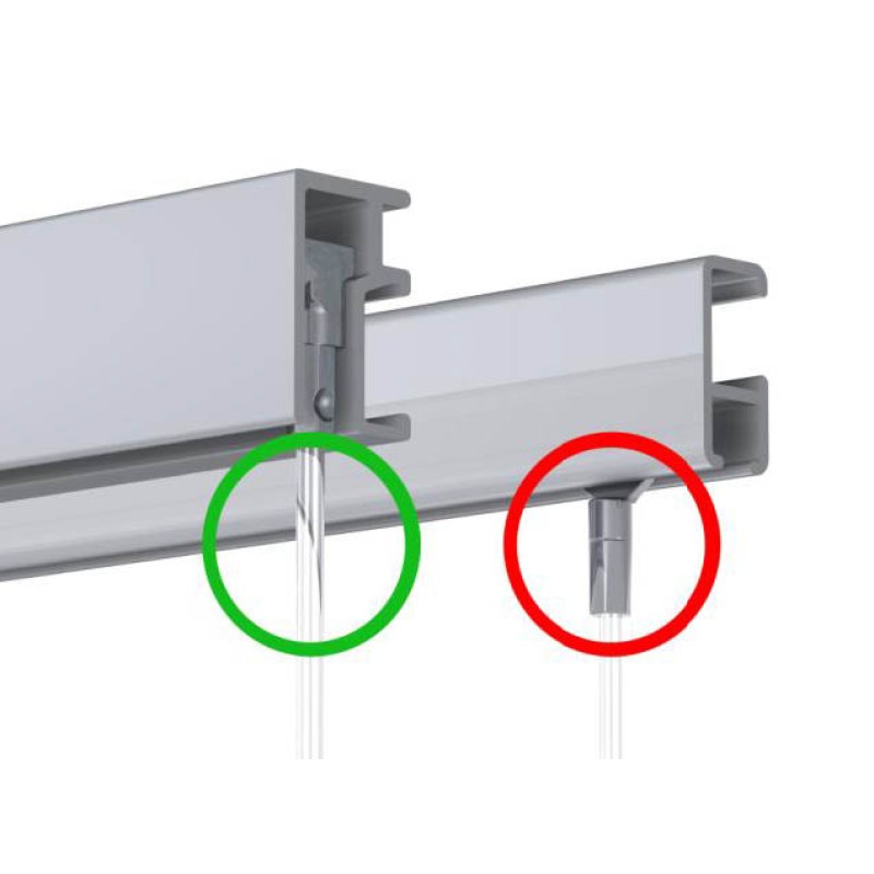 cavo per sospensione a soffitto cavo trasparente 2500mm, Ø2mm cavo per sospensione a soffitto cavo trasparente 2500mm, Ø2mm