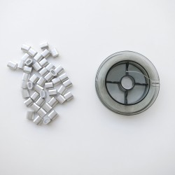 box da 50 pezzi clip in alluminio