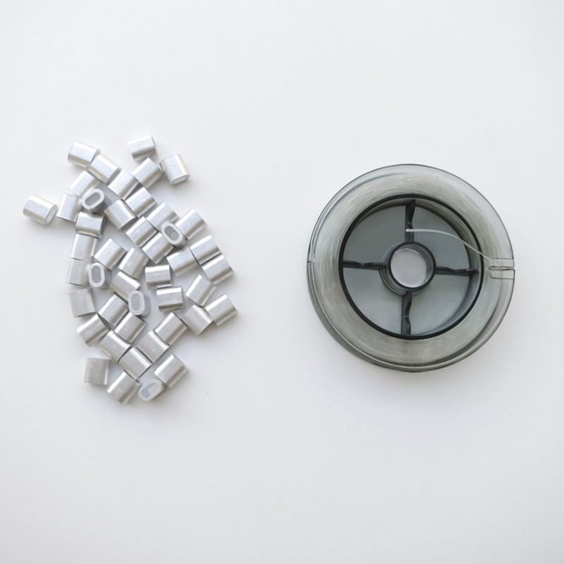 box da 50 pezzi clip in alluminio