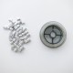 box da 50 pezzi clip in alluminio