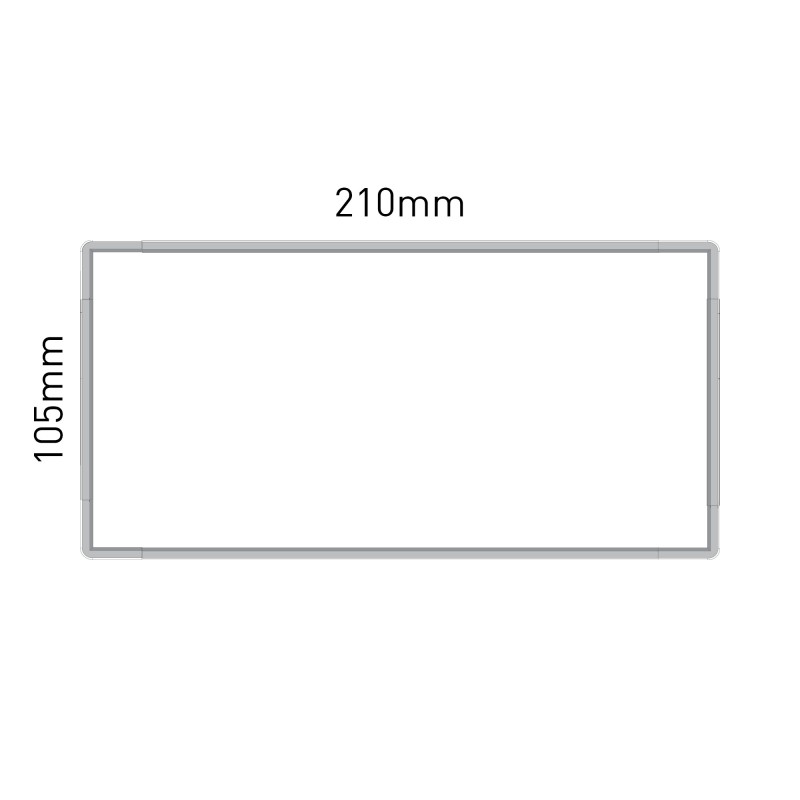 Cartello modulare intercambiabile a parete, alluminio anodizzato signcode wall 105x210 mm HxB