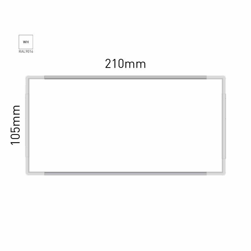 Cartello modulare intercambiabile a parete signcode color wall 105x210 mm HxB WH-bianco-RAL9016