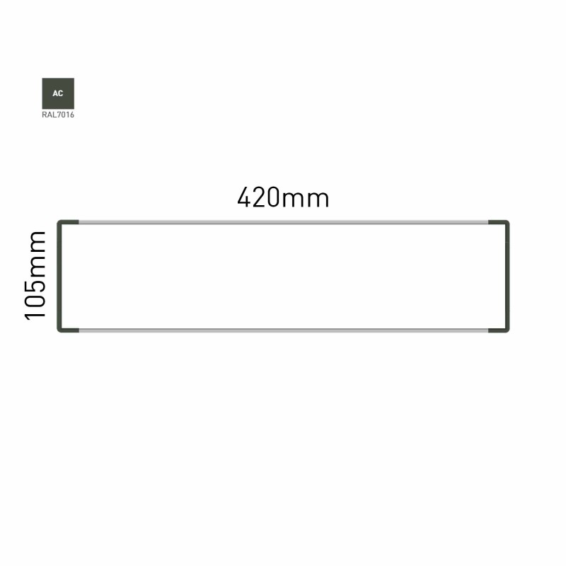 Cartello modulare intercambiabile a parete signcode color wall 105x420 mm HxB AC-antracite-RAL7016
