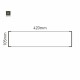 Cartello modulare intercambiabile a parete signcode color wall 105x420 mm HxB AC-antracite-RAL7016