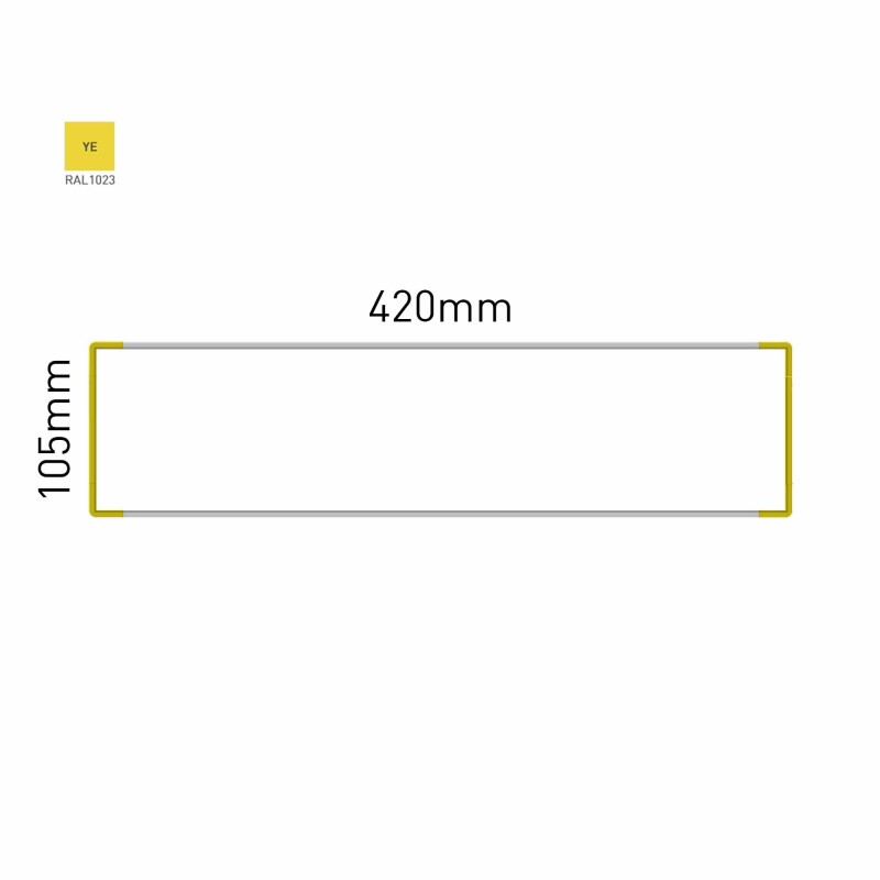 Cartello modulare intercambiabile a parete signcode color wall 105x420 mm HxB YE-giallo-RAL1023