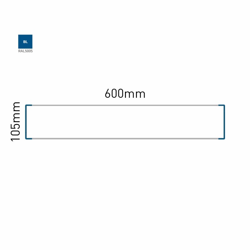 Cartello modulare intercambiabile a parete signcode color wall 105x600 mm HxB BL-blu-RAL5005