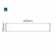 Cartello modulare intercambiabile a parete signcode color wall 105x600 mm HxB BL-blu-RAL5005