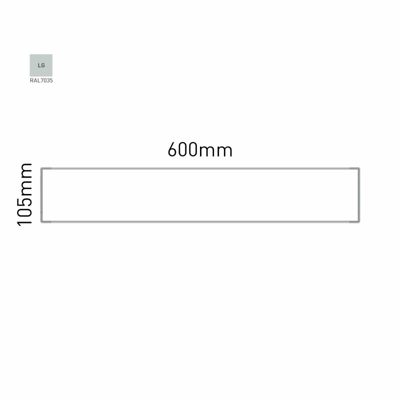 Cartello modulare intercambiabile a parete signcode color wall 105x600 mm HxB LG-grigio chiaro-RAL7035