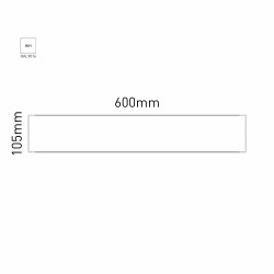 Cartello modulare intercambiabile a parete signcode color wall 105x600 mm HxB WH-bianco-RAL9016
