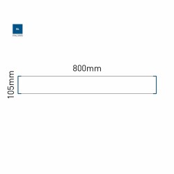 Cartello modulare intercambiabile a parete signcode color wall 105x800 mm HxB BL-blu-RAL5005