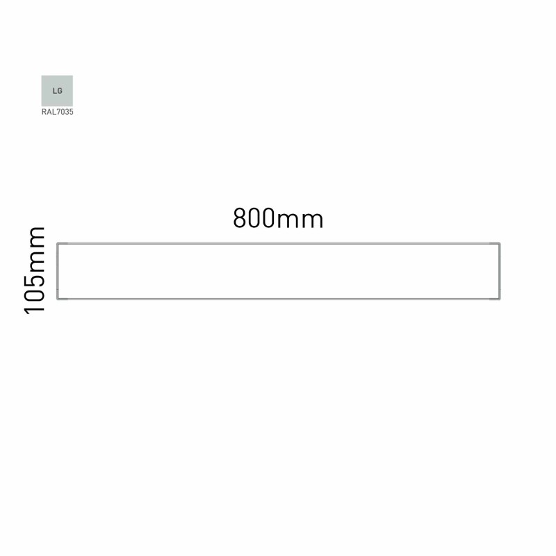 Cartello modulare intercambiabile a parete signcode color wall 105x800 mm HxB LG-grigio chiaro-RAL7035
