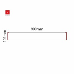 Cartello modulare intercambiabile a parete signcode color wall 105x800 mm HxB RE-rosso-RAL3020