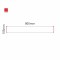 Cartello modulare intercambiabile a parete signcode color wall 105x800 mm HxB RE-rosso-RAL3020