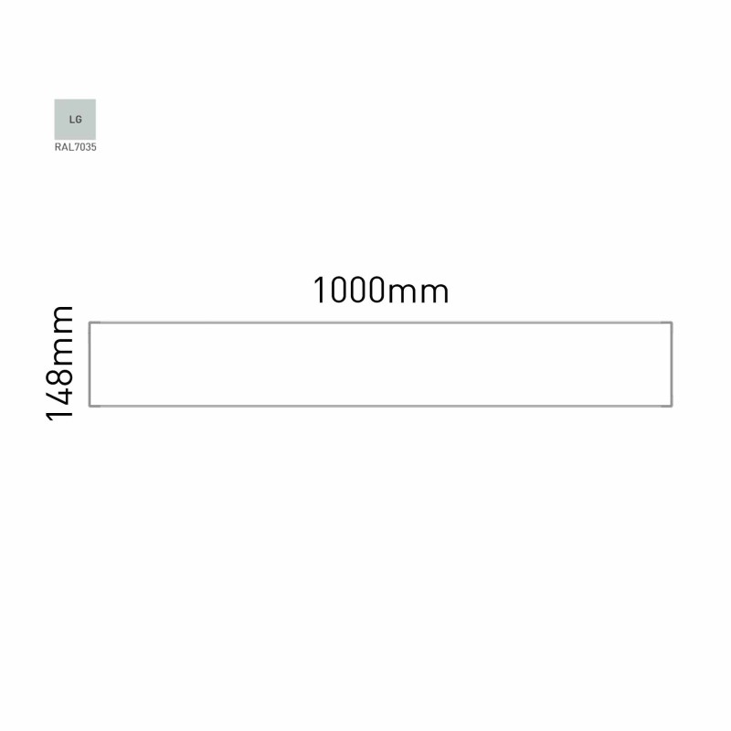 Cartello modulare intercambiabile a parete signcode color wall 148x1000 mm HxB LG-grigio chiaro-RAL7035