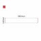 Cartello modulare intercambiabile a parete signcode color wall 148x1000 mm HxB RE-rosso-RAL3020