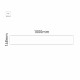 Cartello modulare intercambiabile a parete signcode color wall 148x1000 mm HxB WH-bianco-RAL9016