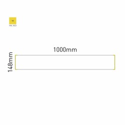 Cartello modulare intercambiabile a parete signcode color wall 148x1000 mm HxB YE-giallo-RAL1023