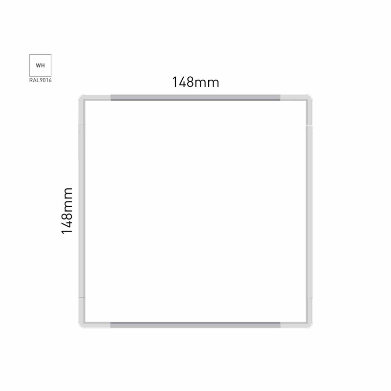 Cartello modulare intercambiabile a parete signcode color wall 148x148 mm HxB WH-bianco-RAL9016