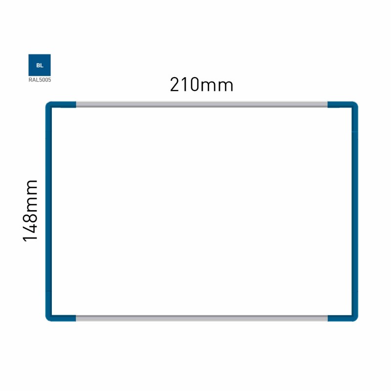Cartello modulare intercambiabile a parete signcode color wall 148x210 mm HxB BL-blu-RAL5005