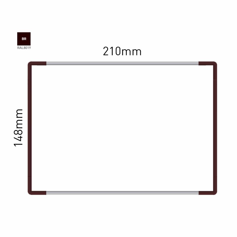 Cartello modulare intercambiabile a parete signcode color wall 148x210 mm HxB BR-marrone-RAL8019