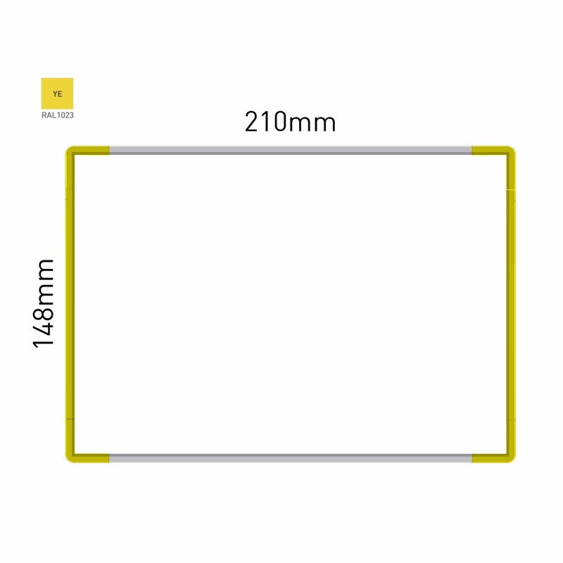 Cartello modulare intercambiabile a parete signcode color wall 148x210 mm HxB YE-giallo-RAL1023