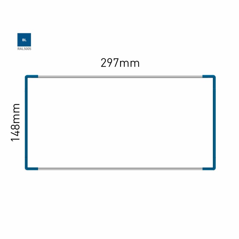 Cartello modulare intercambiabile a parete signcode color wall 148x297 mm HxB BL-blu-RAL5005