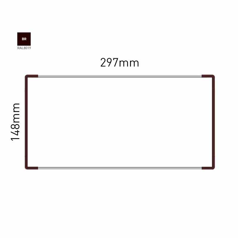Cartello modulare intercambiabile a parete signcode color wall 148x297 mm HxB BR-marrone-RAL8019
