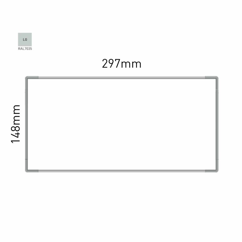 Cartello modulare intercambiabile a parete signcode color wall 148x297 mm HxB LG-grigio chiaro-RAL7035
