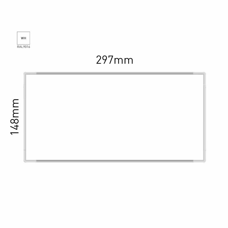 Cartello modulare intercambiabile a parete signcode color wall 148x297 mm HxB WH-bianco-RAL9016