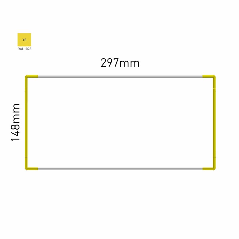 Cartello modulare intercambiabile a parete signcode color wall 148x297 mm HxB YE-giallo-RAL1023