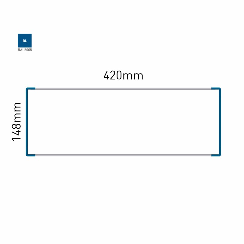 Cartello modulare intercambiabile a parete signcode color wall 148x420 mm HxB BL-blu-RAL5005
