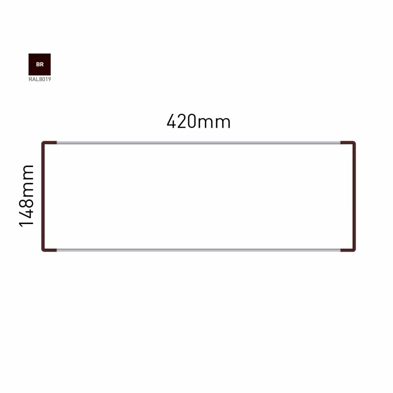 Cartello modulare intercambiabile a parete signcode color wall 148x420 mm HxB BR-marrone-RAL8019