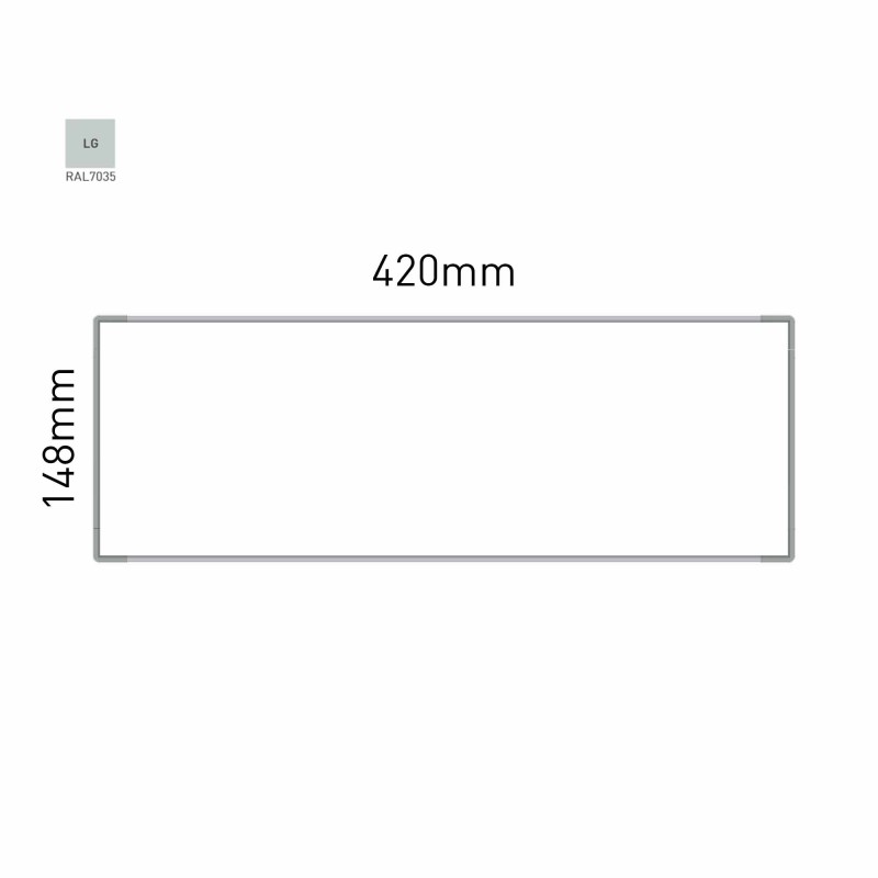 Cartello modulare intercambiabile a parete signcode color wall 148x420 mm HxB LG-grigio chiaro-RAL7035