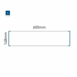Cartello modulare intercambiabile a parete signcode color wall 148x600 mm HxB BL-blu-RAL5005