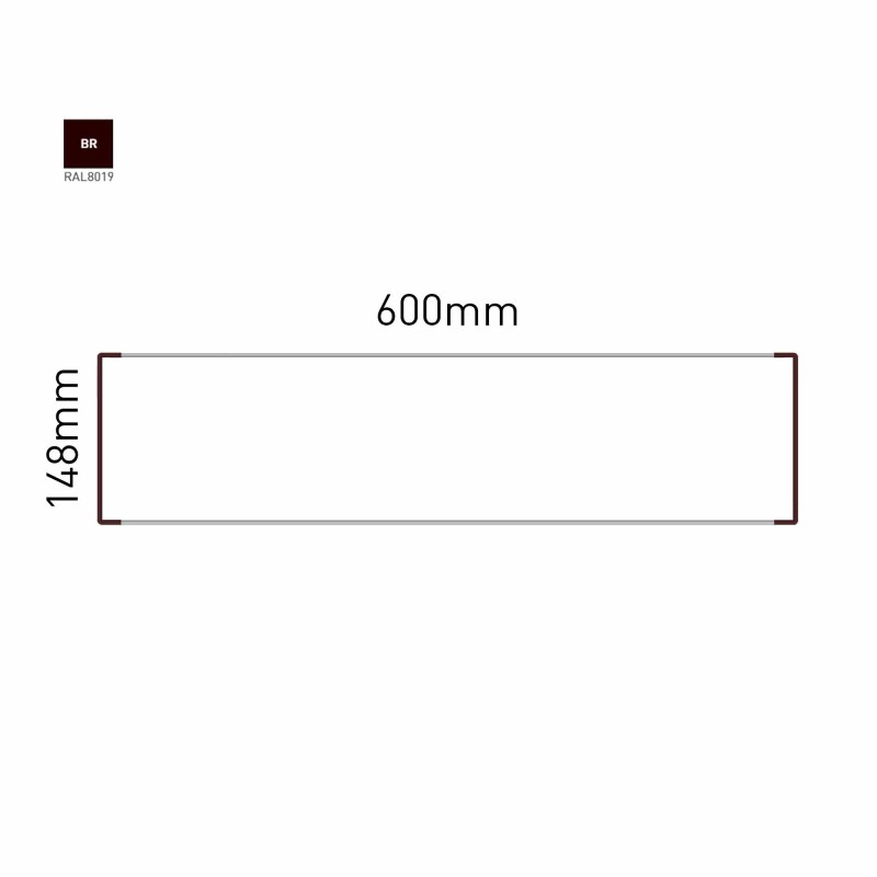Cartello modulare intercambiabile a parete signcode color wall 148x600 mm HxB BR-marrone-RAL8019