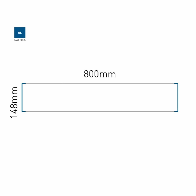 Cartello modulare intercambiabile a parete signcode color wall 148x800 mm HxB BL-blu-RAL5005