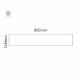 Cartello modulare intercambiabile a parete signcode color wall 148x800 mm HxB LG-grigio chiaro-RAL7035