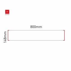 Cartello modulare intercambiabile a parete signcode color wall 148x800 mm HxB RE-rosso-RAL3020