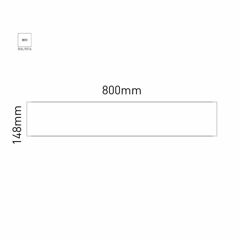 Cartello modulare intercambiabile a parete signcode color wall 148x800 mm HxB WH-bianco-RAL9016