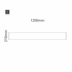 Cartello modulare intercambiabile a parete signcode color wall 210x1200 mm HxB AC-antracite-RAL7016