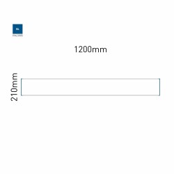 Cartello modulare intercambiabile a parete signcode color wall 210x1200 mm HxB BL-blu-RAL5005